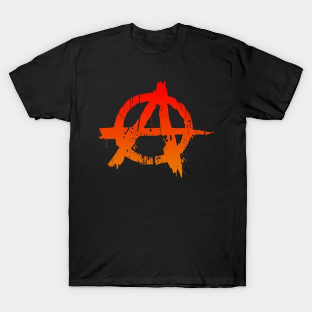 Anarchy Color Splatter T-Shirt by richardsimpsonart